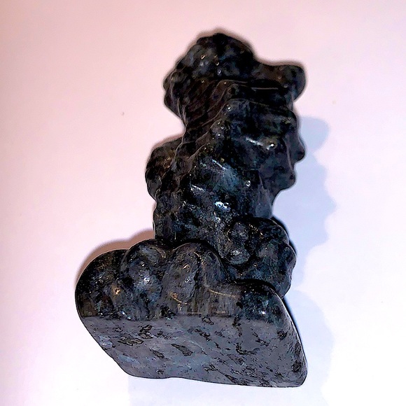 NATURAL LARVIKITE SEA HORSE - Picture 8 of 8